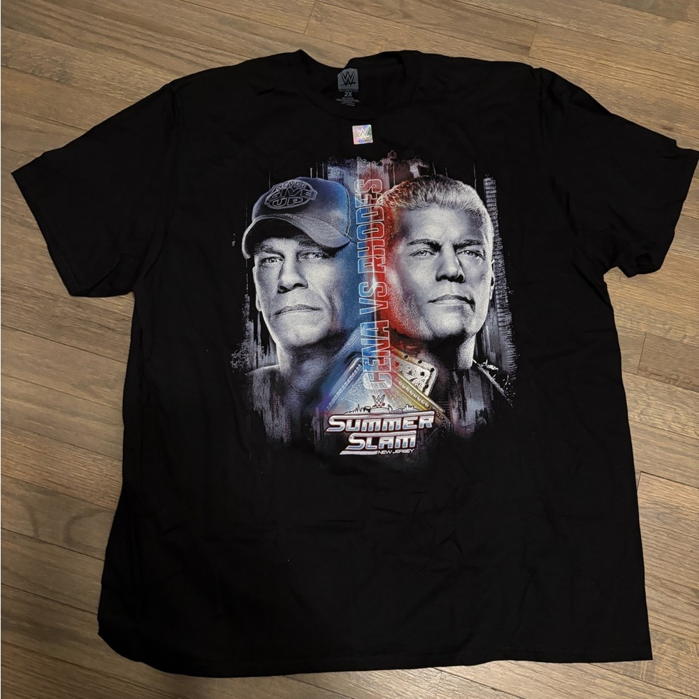 WWE Authentic SummerSlam John Cena / Cody Rhodes I was there shirt, 2XL
